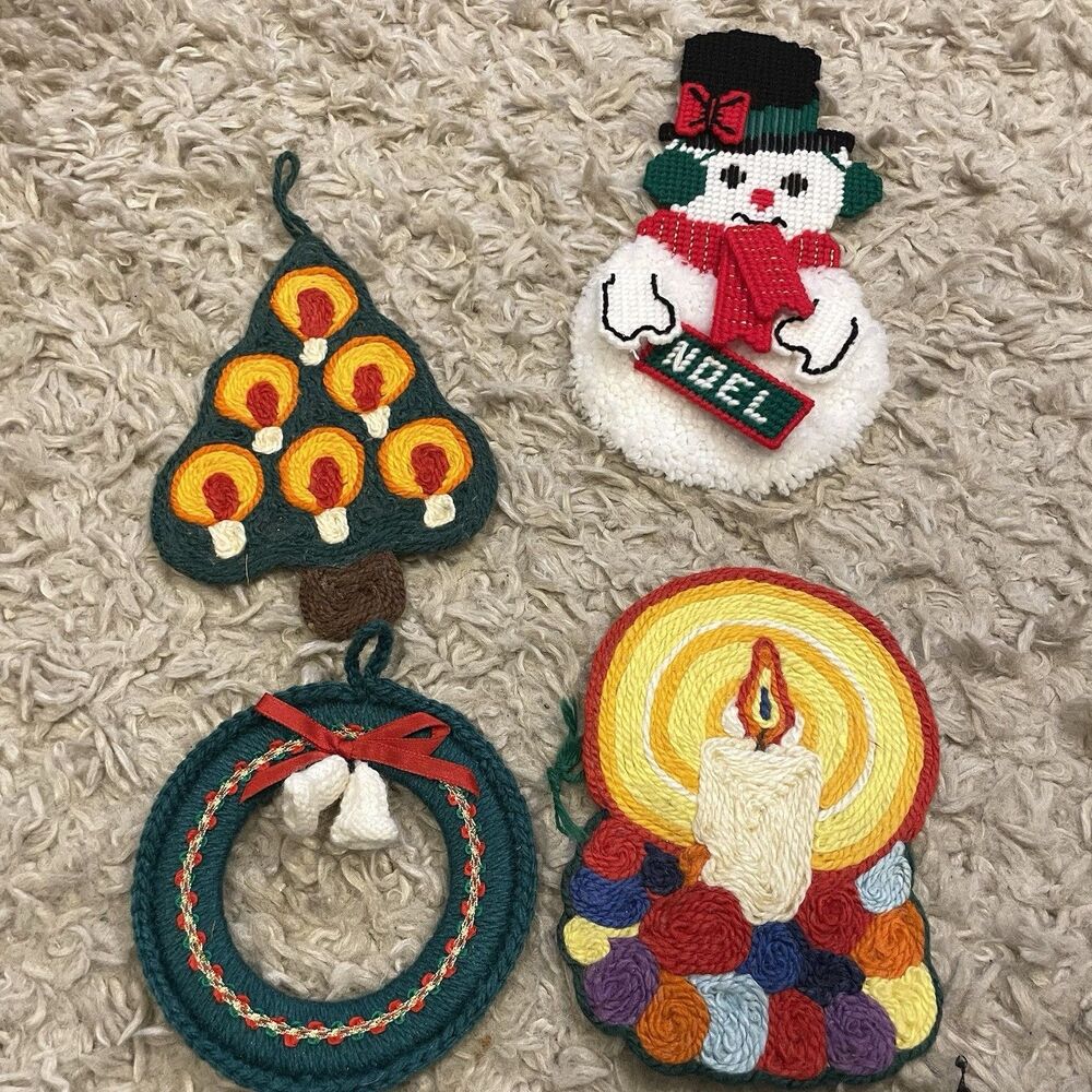 Mixed Latch And Hook Handmade Christmas Decorations (4)